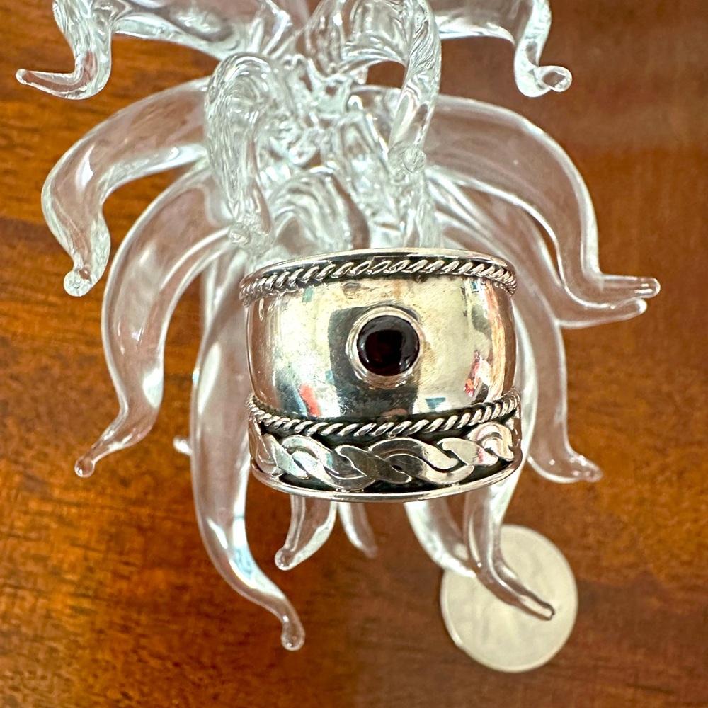 Handmade Garnet Sterling Ring